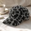 Polyester Animal Print Baseball Cap with Thick Soft Lining, Firm Bill and Rear Adjustment for Adult Unisex Cold Weather Wear