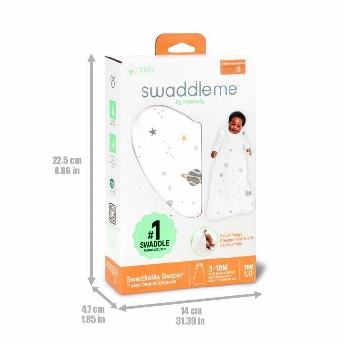 INGENUITY Gigoteuse d'Emmaillotage, sac de couchage Soleil, pour l'été TOG 0.5 évolutive de 3 à 18 mois certifié Oeko-Tex