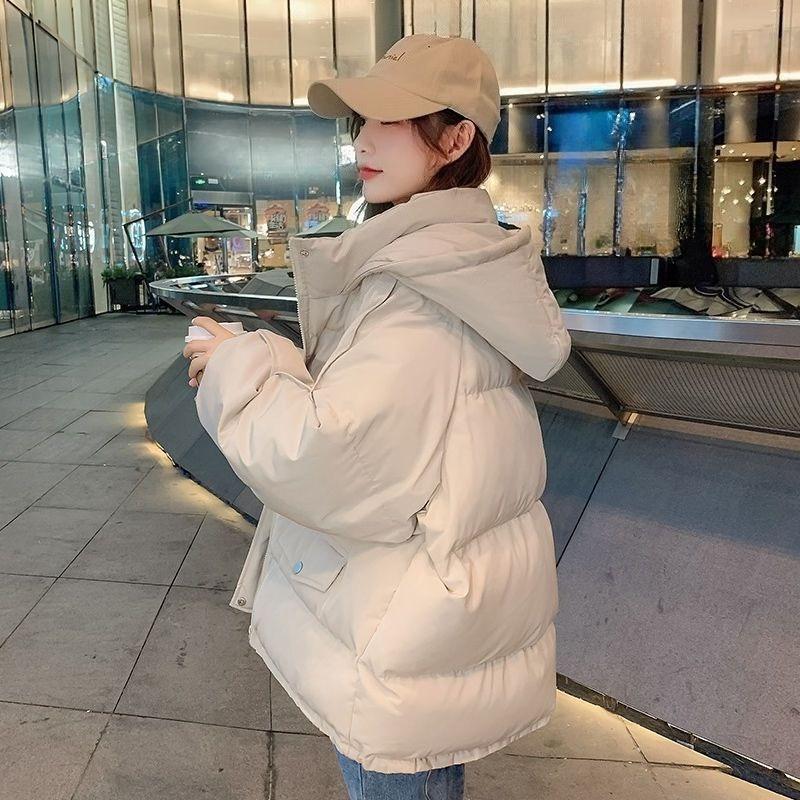 Women’s Korean Style Loose Short Down Cotton Puffer Coat Casual Versatile Warm Winter Autumn Outerwear for Women