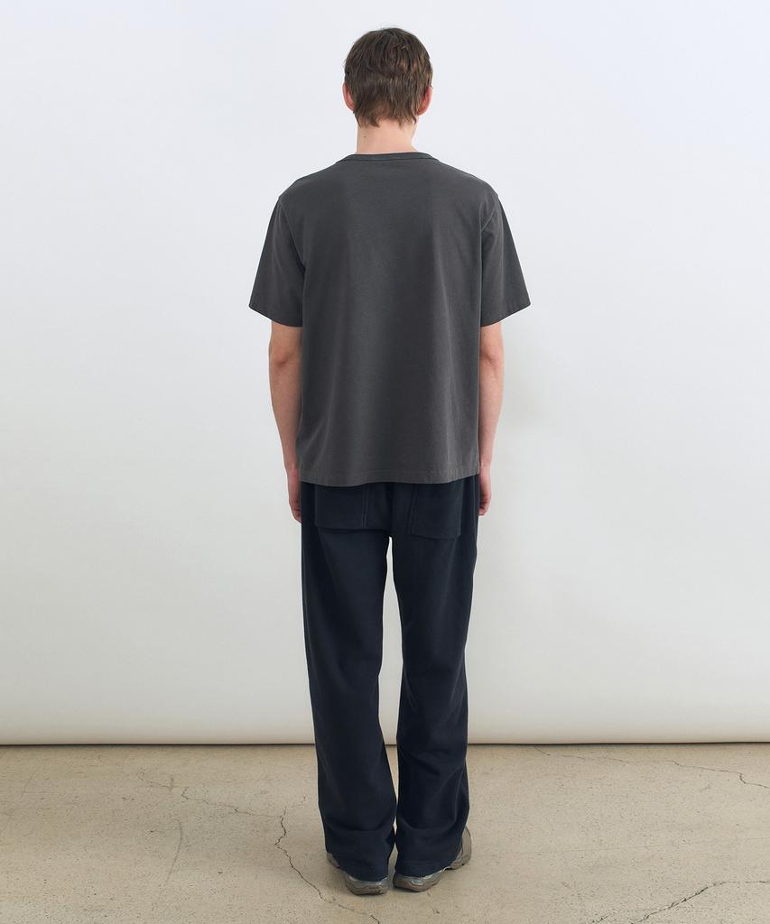 INSILENCE Garment-Dyed Boxy Fit T-Shirt Charcoal