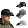 Sun Visor Hats with Fan, Solar Rechargeable Peaked Cap,Breathable Sports Cap with Fan,USB & Solar Powered Fan Hat