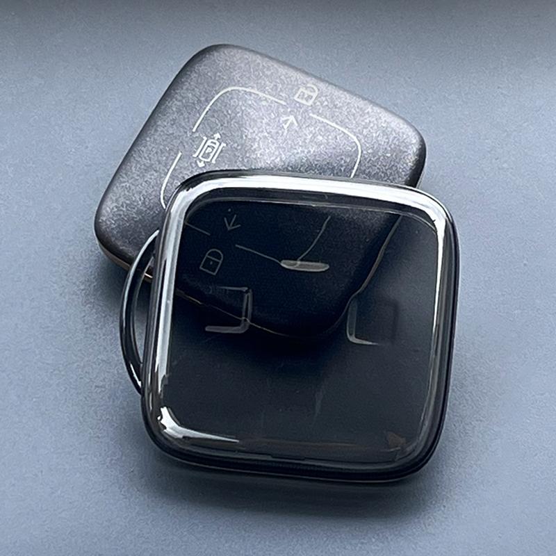 For Geely Zeekr 7X 001 X Car Key Case Protector Keyring Bag Card Transparent Remote Cover Holder Shell Key Fob Car Accessories