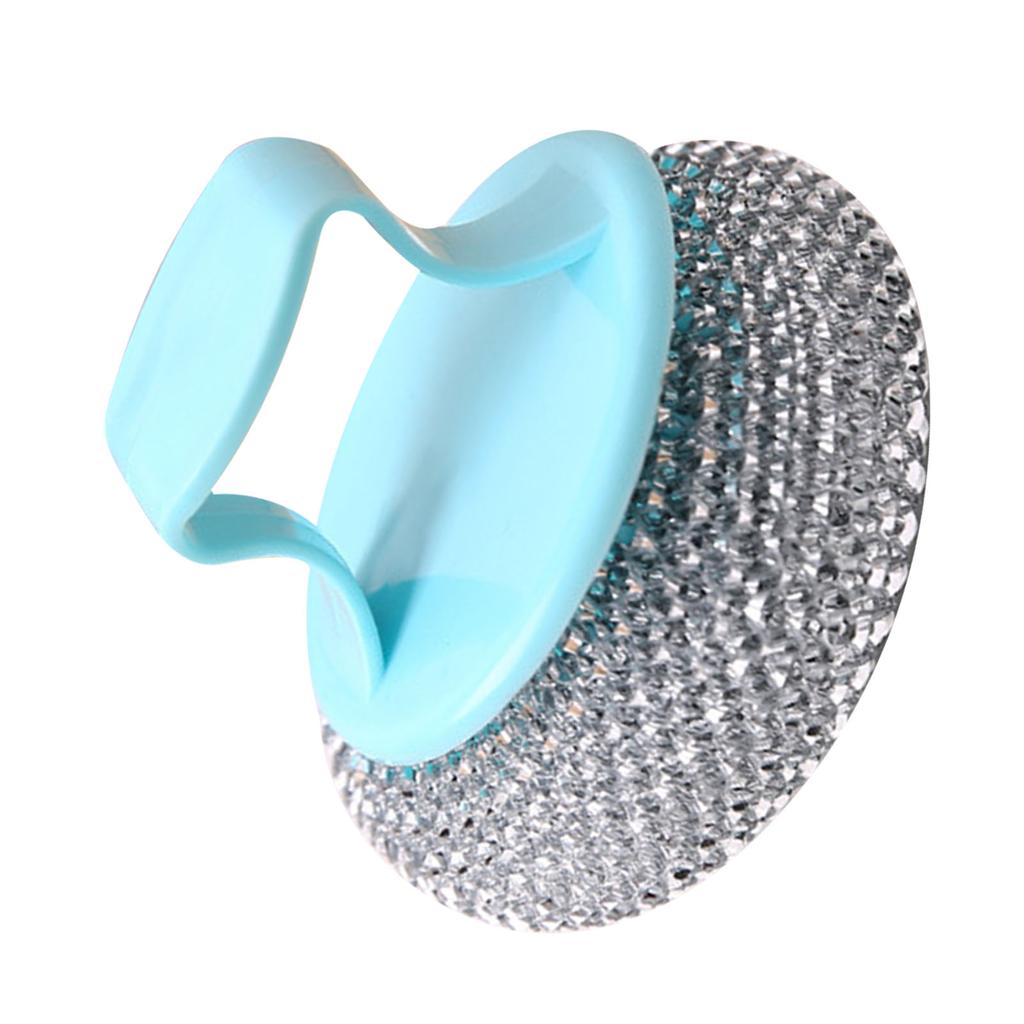 Stainless Steel Sponges with Handle Kitchen Pot Pan Dishes Cleaning Brush Wire Ball Scrubber Silver