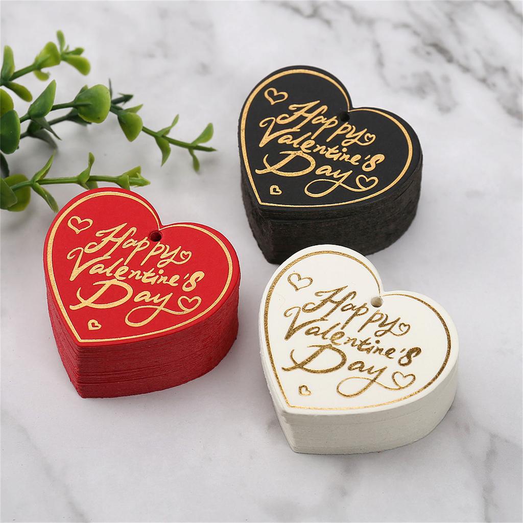 Pack Of 100 Elegant Heart/Round Labels for Valentine's Day Presents and Surprises Decorative Couple Gift Embellishments