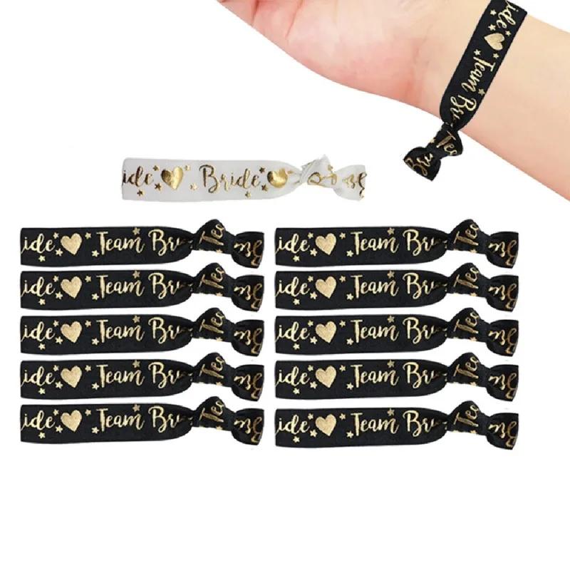 11pcs Bride To Be Sash Wedding Decoration Bridal Shower Team Bride Tribe Satin Sash Hen Bachelorette Party Decoration Supplies