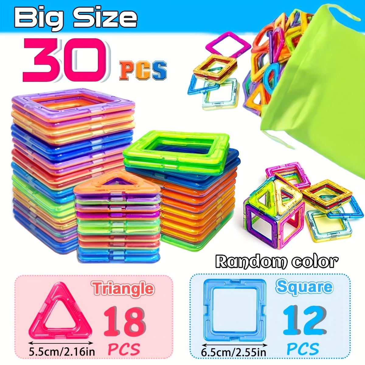 

Магнитные строительные блоки, STEM игрушки большого размера, Обучающий образовательный конструктор, Магнитные игрушки, Подарок на день рождения 30/50/100 шт.