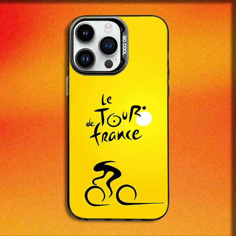 Bike Tour de France Phone Case For iPhone 16,15,14,13,12,11,Mini,Pro,E,MAX Black Candy Matte Shockproof Cover