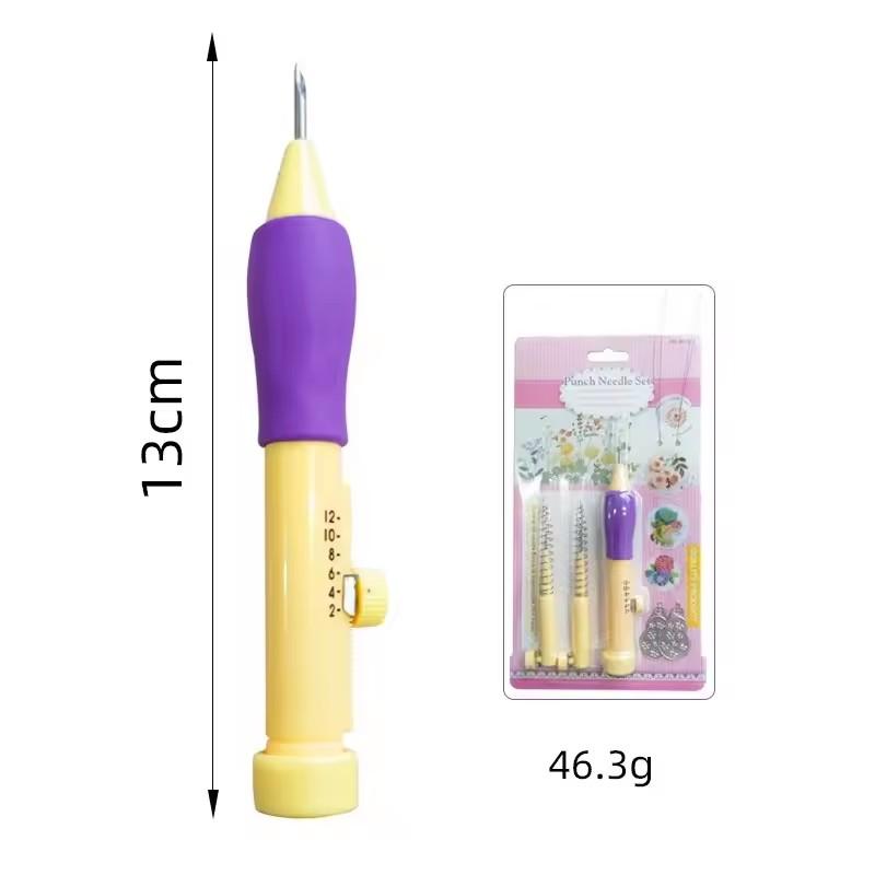 DIY Embroidery Punch Needle Kit with Magic Needle Pen Weaving Knitting Sewing Tool Set for Stitching And Crafting