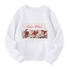 Boys and girls round neck plus velvet pullover printed top sweatshirt