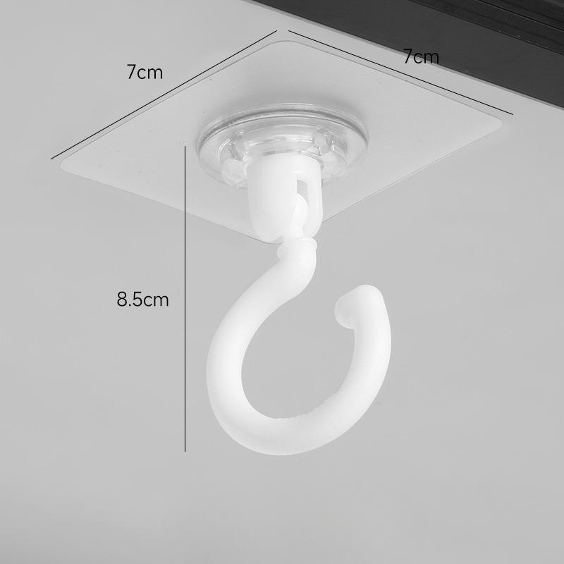1/5/10PCS Ceiling Rotary Hook Strong Hook Household Multifunction Adhesive Hook Kitchen Bathroom Wall Key Hanging Door Back Coat Hook