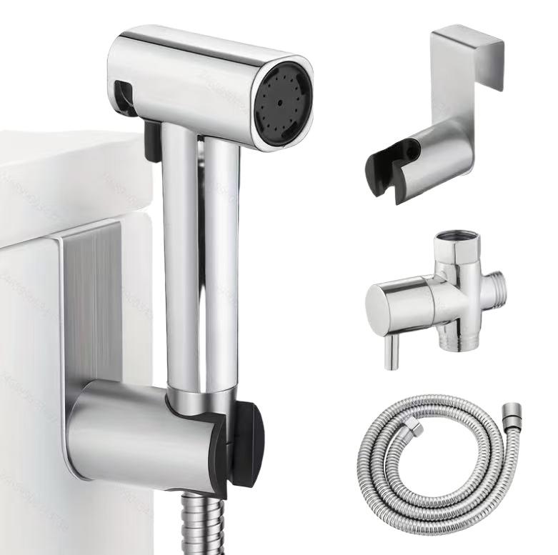 304 Stainless Steel Spray Gun Holder: Hole-Free Toilet Hook Bracket