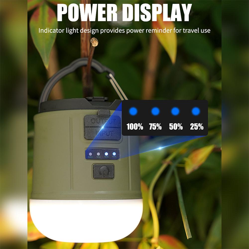 Camping Lantern 2400mAh Rechargeable Battery Torch With 9 Light Modes Portable Electronic Emergency Lamp For Outdoor Camping Hiking