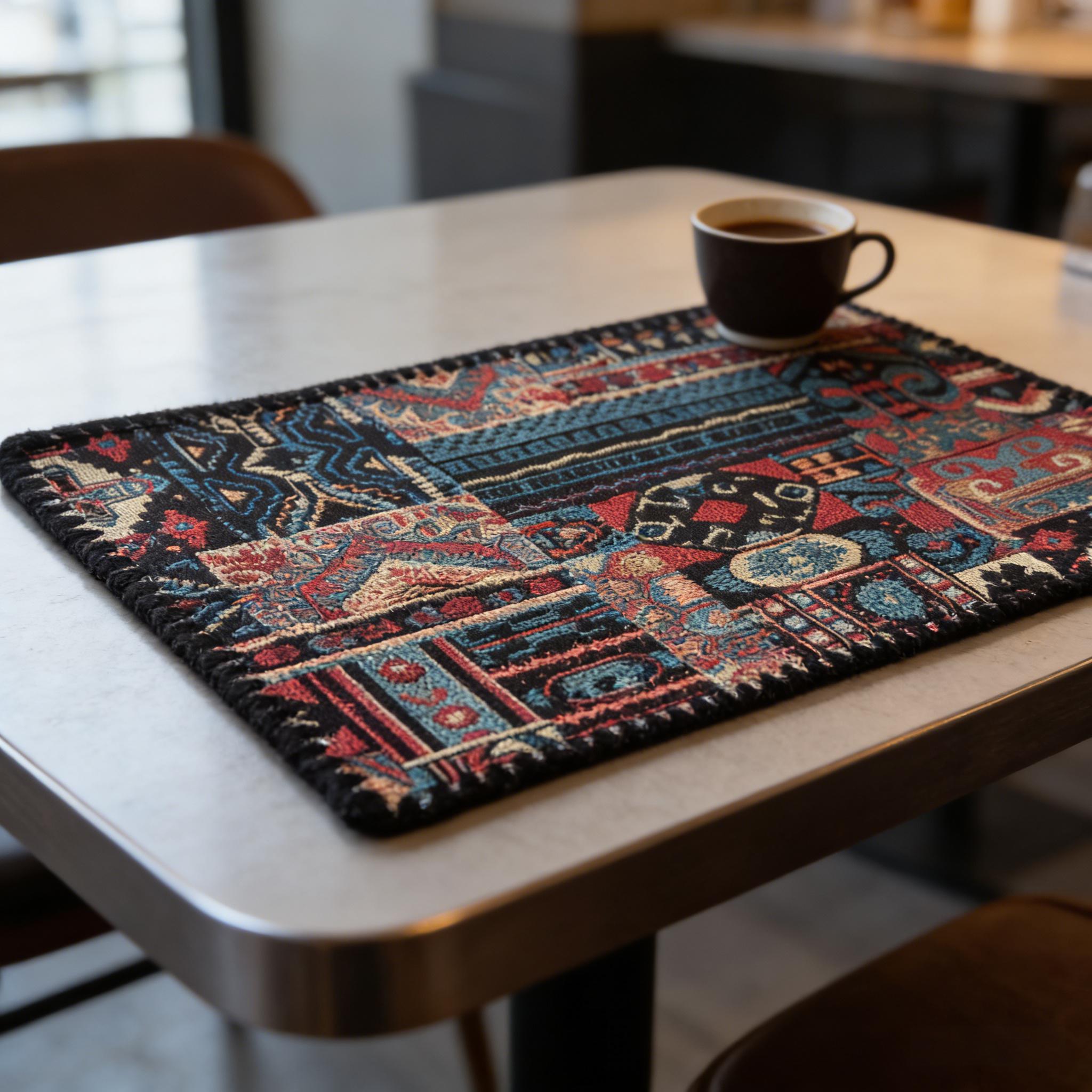 

Elegant Woven Cloth Cotton Linen Placemats Durable Dining Table Mats Stylish Cotton Table Mats for Kitchen Tabletop Daily Use Di 30X45cm 12.2x17.7in