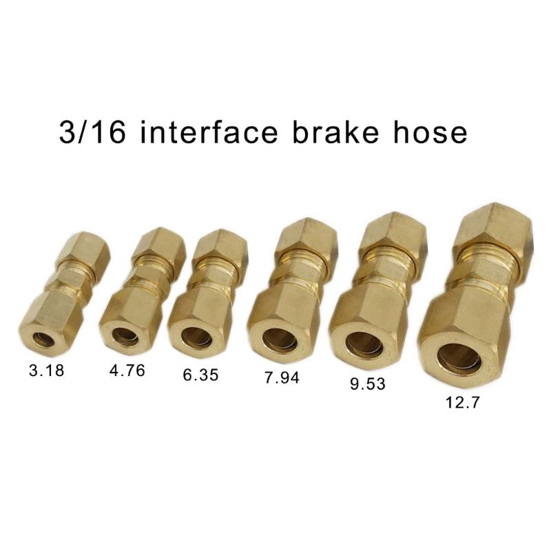 High Pressure Brass Pipe Joint 3/16 Size Tool Free Installation For Home Plumbing Maintenance