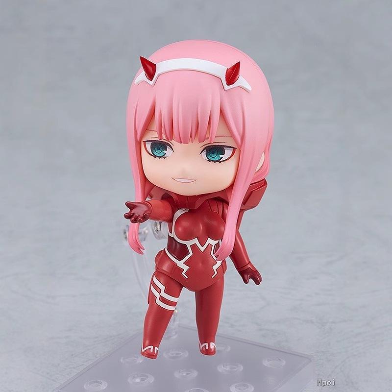 2408 Zero Two Darling In The Franxx Nendoroid Zero Two Face Swap Articulated Action Figure Desktop Decor Collectible Anime Model