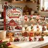 Christmas Party Favors 2026 Farm Advent Calendar, 24 Day Countdown Box with 2D Acrylic Room Decor Animal Ornaments, Festive Tree Hanging for