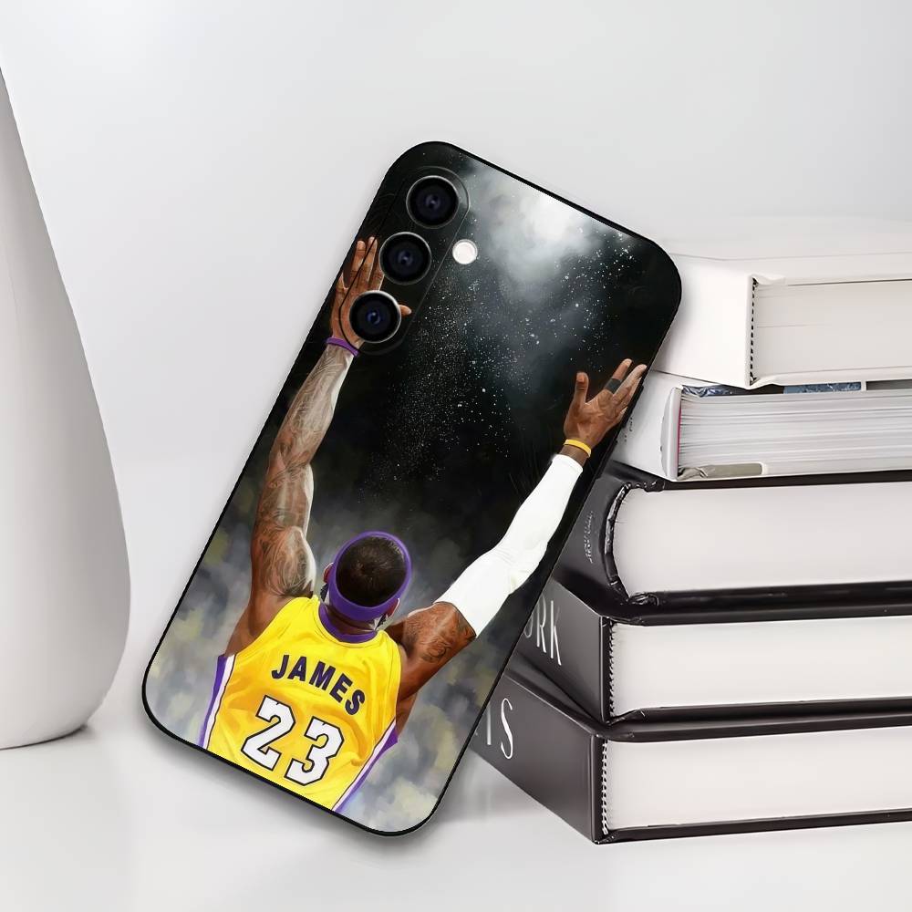 Basketball L-Lebron J-James 23 Phone Case Silicone Soft For Samsung Galaxy A73,A72,A71,A70,A53,A52,A51