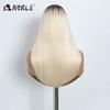 Noble Synthetic Lace Front Wig Straight Baby Hair 613 Bob Wigs Synthetic Hair Wig 22" Ombre Blonde Bob Wig For Women Cosplay Wig