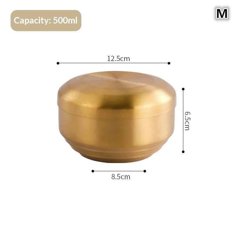 304 Double-layer Stainless Steel Rice Bowl With Lid Soup Rice Bowl Cuisine Home Creative Child Small Bowl Cuisine For Home