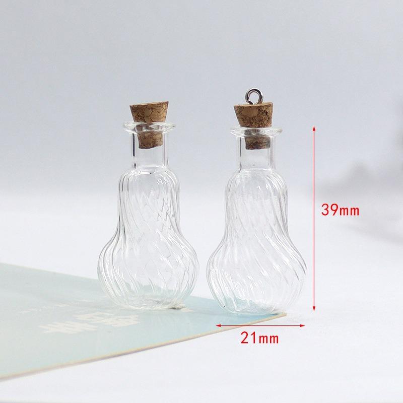 Vaso de Vidro Miniatura Decoração de Casa de Bonecas Garrafa de Aromaterapia DIY Artesanato em Vidro Vaso de Flores Ornamento de Mesa para Casa e Exibição