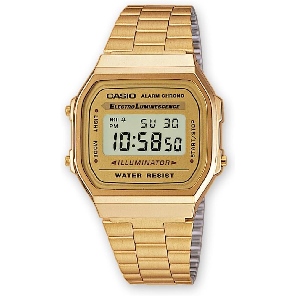 Casio Standard Digital Watch A-168WG-9W Men s Gold Stainless Steel Casual Timepiece