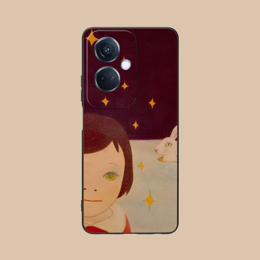 Anime Yoshitomo Nara Phone Case for OPPO Reno 14 13 12 11 10 9 8 7 6 5 F T Pro 5G Colorful Printing Cover Cover Luxury Pretty