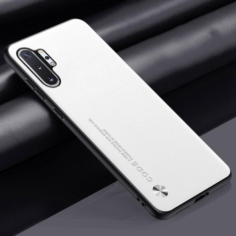 Luxusní PU kožené pouzdro pro Samsung Galaxy Note 10 Plus, matný silikonový ochranný kryt pro telefon pro Samsung Note 10 Plus