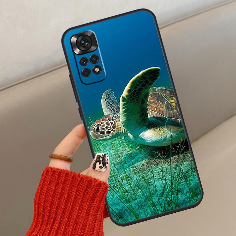 Süßes Cartoon-Schildkröten-Case für Xiaomi Redmi Note 14 10 11 12 13 15 Pro Plus Hülle für Redmi 15 14C 10C 12C 13C 15C