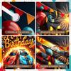 Birthday Backdrop Glossy Finish Party Banner Celebration Banner Golden Lettering Birthday Background For Automotive Themed