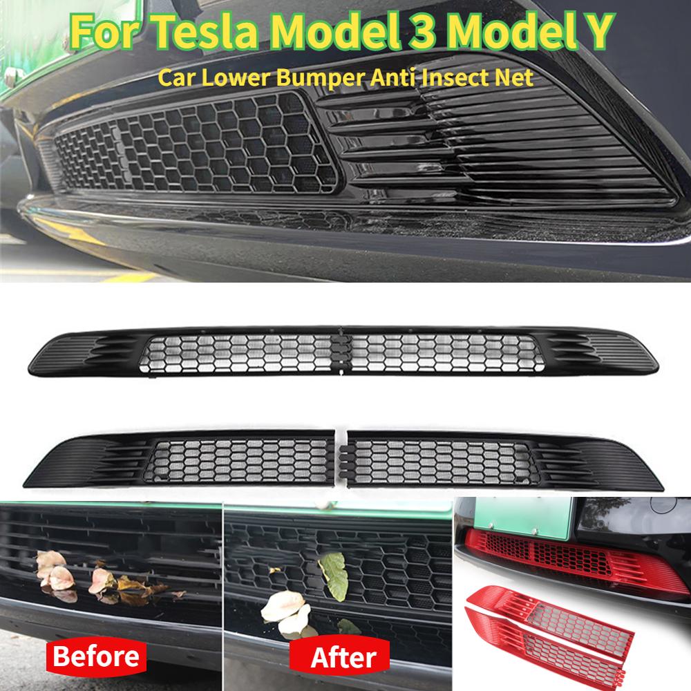 For Tesla Model 3 Model Y Car Lower Bumper Anti Insect Net Radiator Protective Mesh Grill Panel for Tesla Model 3 Y 2017-2025