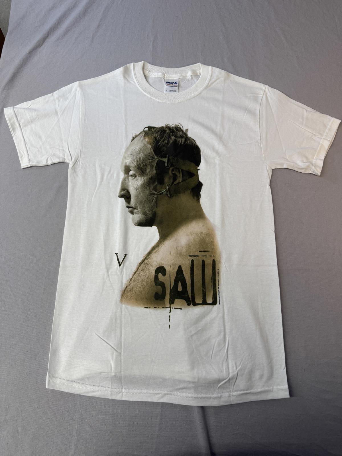 Saw 5 Movie Shirt Five Jigsaw Mask Tobin Bell- S XXL