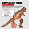 Remote Control Dinosaur Toy with Light Sound Movable Mouth Roaring Walking Tyrannosaurus Rex Figure Toddlers Boys Girls Simulated Dino Model Toy