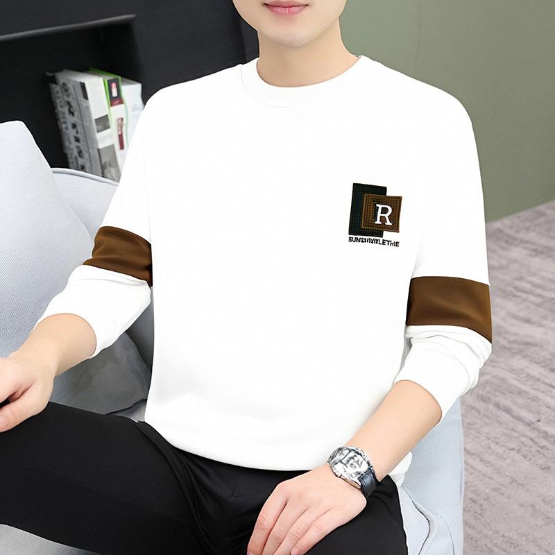 Youth Crew Neck Sweater Men S Autumn And Winter Loose Trendy Pullover Top Spring And Autumn Long Sleeve Bottom Shirt Men M