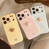 Polka Dots 3D Cartoon Puppy Phone Case For iPhone 17 16 15 14 13 12 Pro Max Candy Colors Shockproof Protective Soft Cover