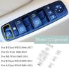 Car Window Glass Lifting Button Cover Sticker Trim For Mercedes Benz A B R GL ML Class W169 W245 W164 X164 W251