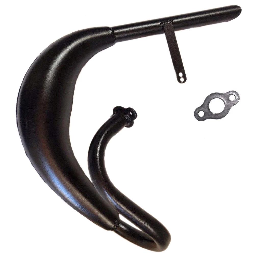 Fatty Belly Pipe Exhaust Muffler Black Fit for 50cc  60cc 66cc 80cc 2-Stroke Engine Motor Motorized Bike Gas Engine Motor Parts