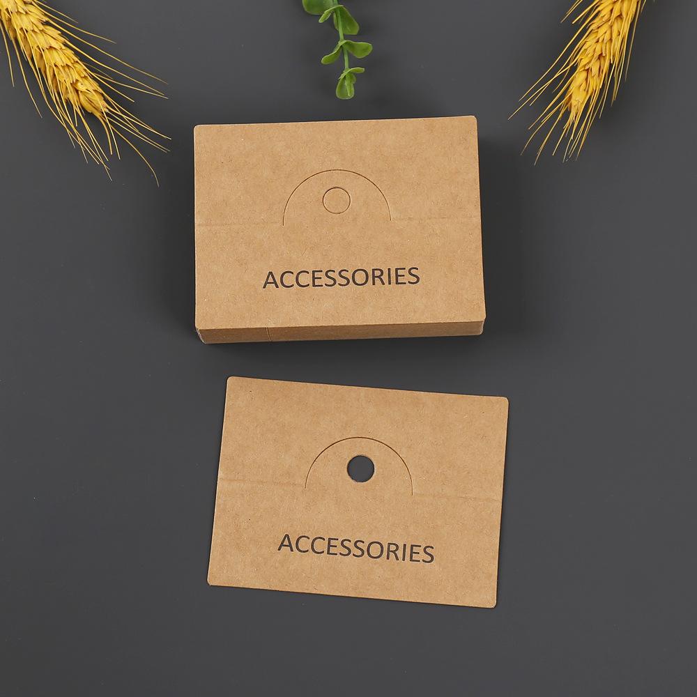 Kraftpapier Schmuck & Haarspangen Verpackung Hängeetikett Karte