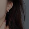 PONYKISS Sterling Silber Disteln und Dornen Kreuz Runde Creolen für Damen Party Minimalistisch Trendig Feine
