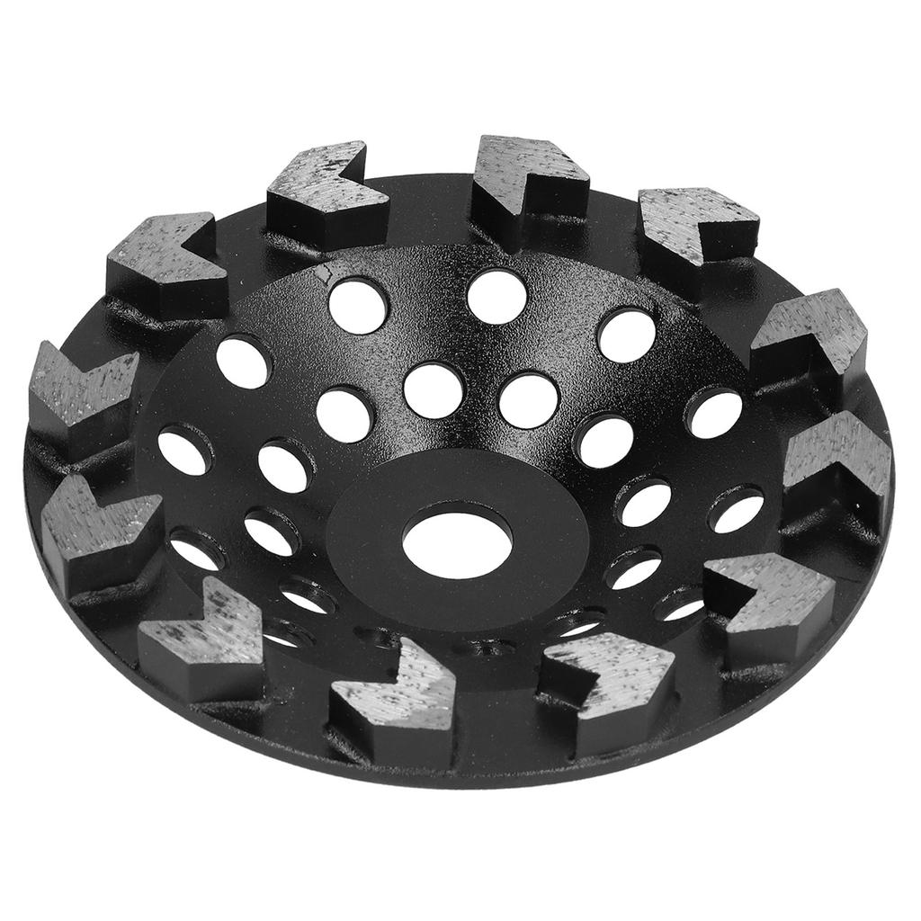 Diamond Grinding Wheel Cup 10 Teeth Black 180mm for Sanding Concrete Stone Cement