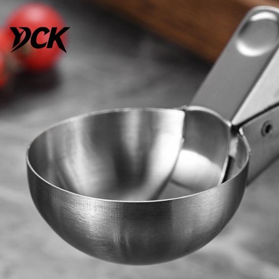 Ergonomic Kitchen Utensil for Baking Stainless Steel Ice Cream Scoop with Trigger, Easy Release Hard Multipurpose Tool Muffins Dough Scooper,