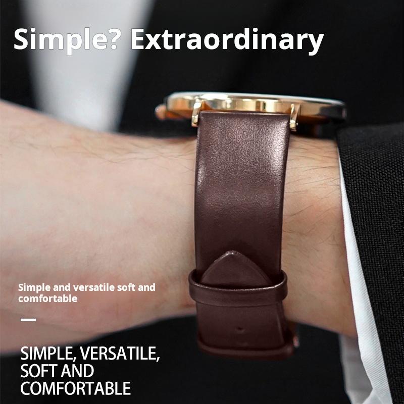 Thin Leather Strap 12 14 15mm 16mm 18mm 19mm 20mm 22mm For Tissot Longines Casio Watch Band Men Women Brown Blue White Bracelet