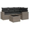 VidaXL Garden Furniture Set 5 Pcs with Grey Cushions Braided Resin 3218910