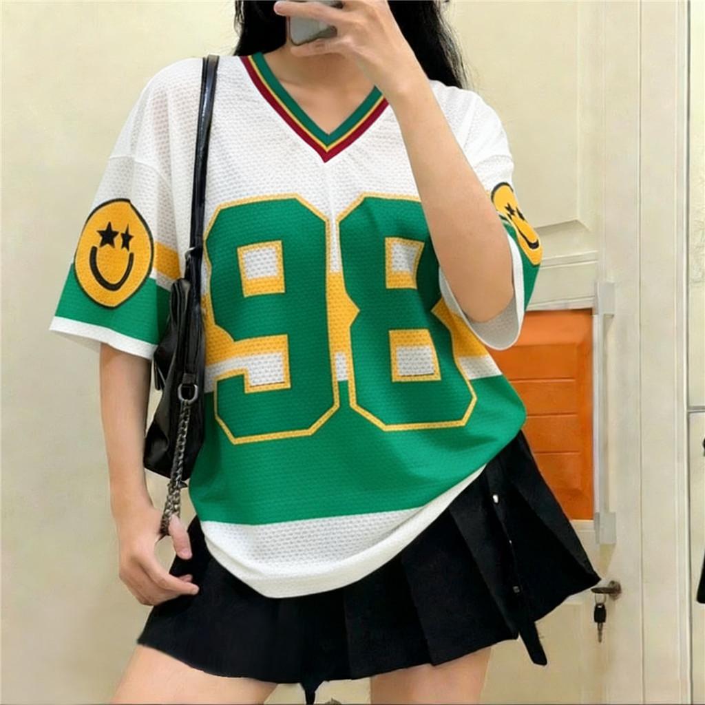 

Women s new letter and number printed sportswear top for comfort XXS