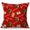 Colorful Cartoon Christmas Pattern Print New Year Sofa Decoration Throw Pillow Case Cotton Linen Xmas Gift Cushion Cover Cojines