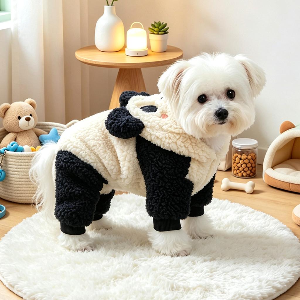 PETCIRCLE pet clothes small dog puppy cute pet autumn and winter cold cute shape plush body suit