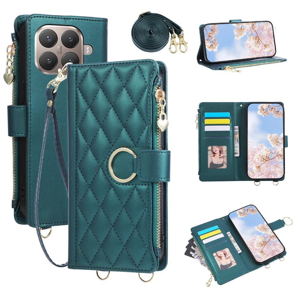 Pikowane etui portfel na zamek błyskawiczny do Xiaomi 17T 15T 14T 13T Pro 17 ProMax 15 Ultra 14 13 Lite Pasek na ramię Uchwyt na karty Pokrowiec na telefon