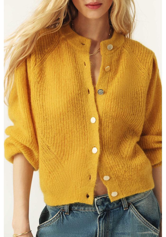 Cozy Raglan Sleeve Knit Cardigan - Versatile Autumn/Winter Sweater