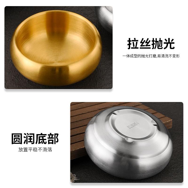 Korean version of 304 stainless steel creative bowl-shaped double-layer thickened restaurant sauce insulation rice soup bowl