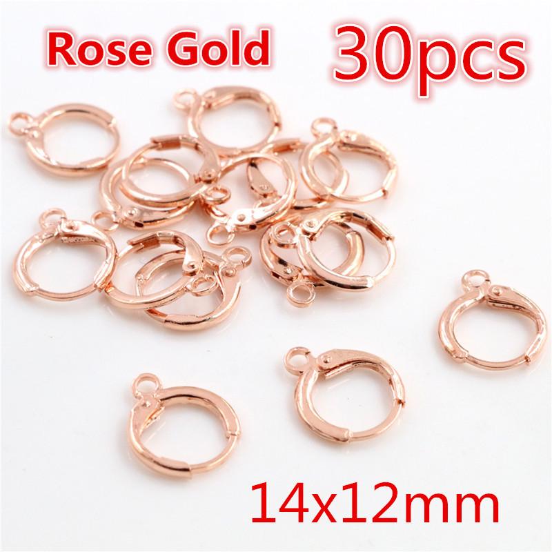 Kupferbeschichtete Ohrhaken (30-50 Stück/Beutel) für DIY Schmuck und Ohrringe Handgefertigte Materialien