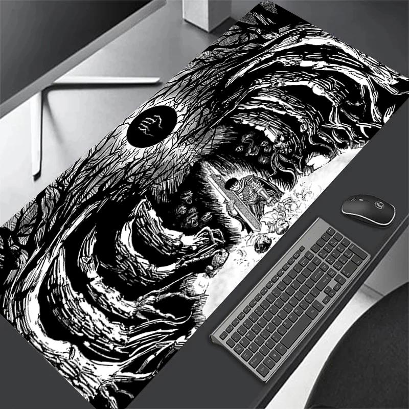Anime Guts Mouse Pad Large Gaming Desk Mat NonSlip Laptop Keyboard Tray Office Pc Berserk Color Carpet Black